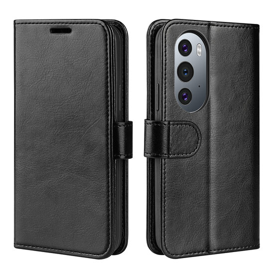 Motorola Edge 30 Pro Hoesje - MobyDefend Wallet Book Case (Sluiting Achterkant) - Zwart