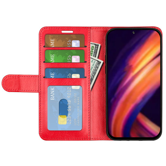 Motorola Edge 30 Pro Hoesje - MobyDefend Wallet Book Case (Sluiting Achterkant) - Rood