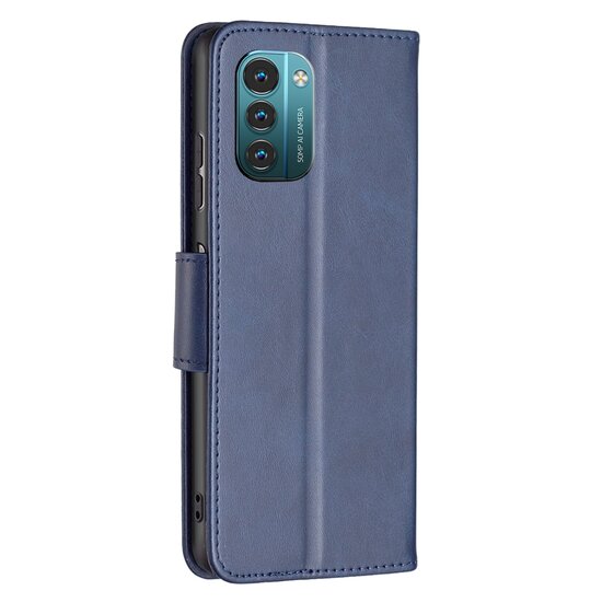 Nokia G11 / Nokia G21 Hoesje - MobyDefend Wallet Book Case Met Koord - Blauw
