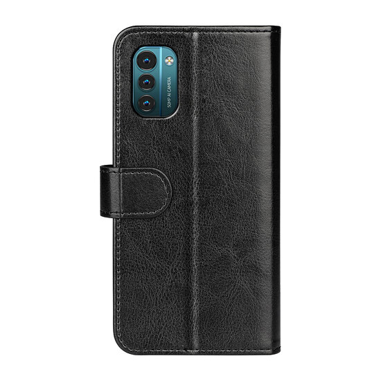 Nokia G11 / Nokia G21 Hoesje, MobyDefend Wallet Book Case (Sluiting Achterkant), Zwart