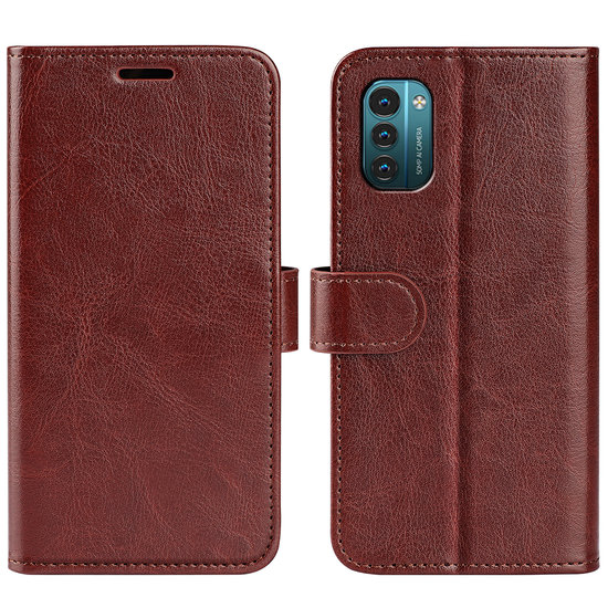 Nokia G11 / Nokia G21 Hoesje - MobyDefend Wallet Book Case (Sluiting Achterkant) - Bruin