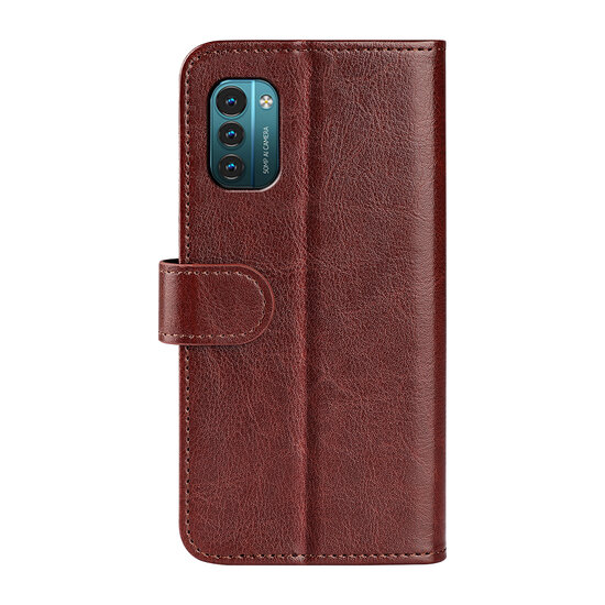 Nokia G11 / Nokia G21 Hoesje, MobyDefend Wallet Book Case (Sluiting Achterkant), Bruin