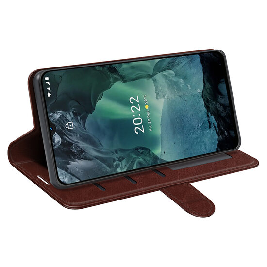 Nokia G11 / Nokia G21 Hoesje - MobyDefend Wallet Book Case (Sluiting Achterkant) - Bruin
