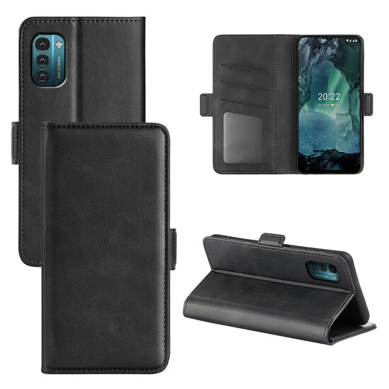 Nokia G11 / Nokia G21 Hoesje, MobyDefend Luxe Wallet Book Case (Sluiting Zijkant), Zwart