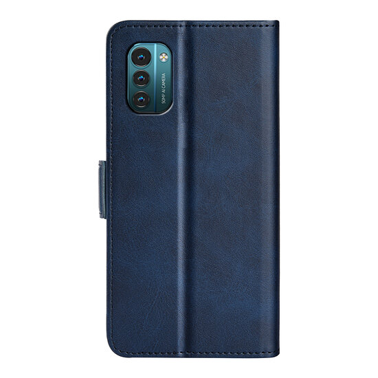 Nokia G11 / Nokia G21 Hoesje, MobyDefend Luxe Wallet Book Case (Sluiting Zijkant), Blauw