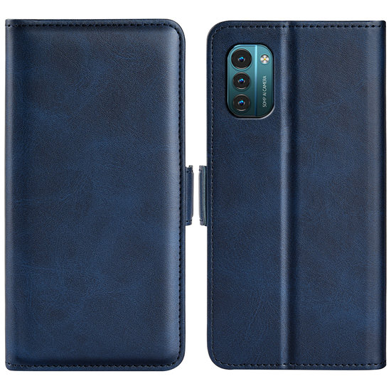 Nokia G11 / Nokia G21 Hoesje - MobyDefend Luxe Wallet Book Case (Sluiting Zijkant) - Blauw