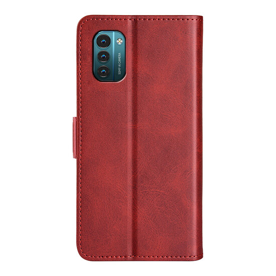 Nokia G11 / Nokia G21 Hoesje, MobyDefend Luxe Wallet Book Case (Sluiting Zijkant), Rood