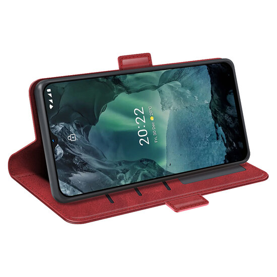 Nokia G11 / Nokia G21 Hoesje - MobyDefend Luxe Wallet Book Case (Sluiting Zijkant) - Rood