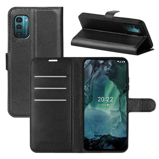 Nokia G11 / Nokia G21 Hoesje - MobyDefend Kunstleren Wallet Book Case (Sluiting Voorkant) - Zwart