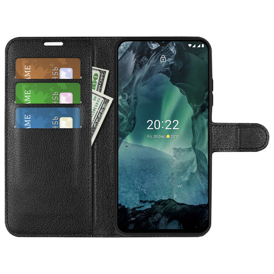 Nokia G11 / Nokia G21 Hoesje - MobyDefend Kunstleren Wallet Book Case (Sluiting Voorkant) - Zwart