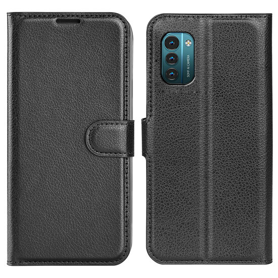 Nokia G11 / Nokia G21 Hoesje, MobyDefend Kunstleren Wallet Book Case (Sluiting Voorkant), Zwart