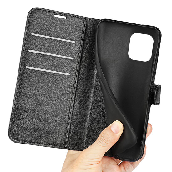 Nokia G11 / Nokia G21 Hoesje - MobyDefend Kunstleren Wallet Book Case (Sluiting Voorkant) - Zwart