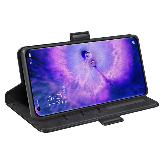 Oppo Find X5 Hoesje - MobyDefend Luxe Wallet Book Case (Sluiting Zijkant) - Zwart