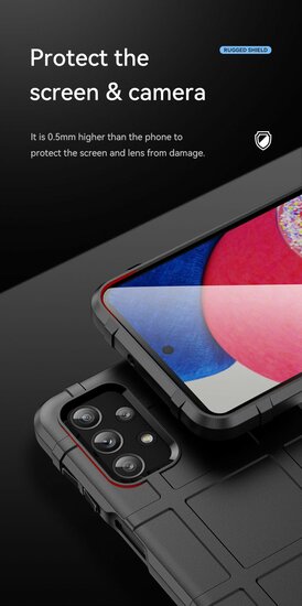 Samsung Galaxy A23 Hoesje - Mobydefend Rugged Shield TPU Backcover - Blauw