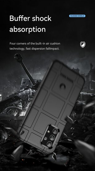 Samsung Galaxy A23 Hoesje - Mobydefend Rugged Shield TPU Backcover - Blauw