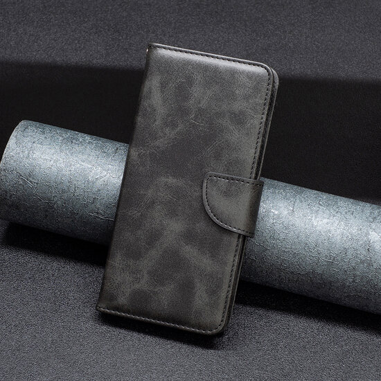 Motorola Edge 30 Pro Hoesje - MobyDefend Wallet Book Case Met Koord - Zwart