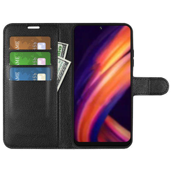 Motorola Edge 30 Pro Hoesje, MobyDefend Kunstleren Wallet Book Case (Sluiting Voorkant), Zwart