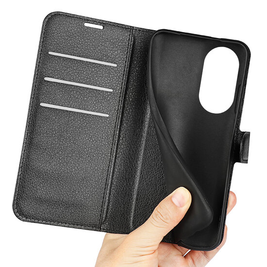 Motorola Edge 30 Pro Hoesje - MobyDefend Kunstleren Wallet Book Case (Sluiting Voorkant) - Zwart