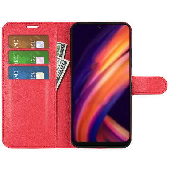 Motorola Edge 30 Pro Hoesje - MobyDefend Kunstleren Wallet Book Case (Sluiting Voorkant) - Rood