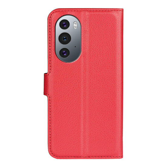 Motorola Edge 30 Pro Hoesje - MobyDefend Kunstleren Wallet Book Case (Sluiting Voorkant) - Rood