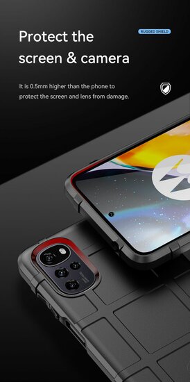 Motorola Moto G22 Hoesje - Mobydefend Rugged Shield TPU Backcover - Zwart