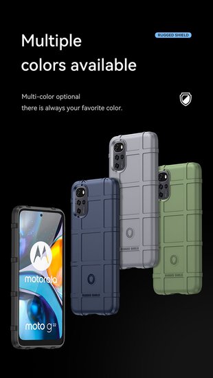 Motorola Moto G22 Hoesje - Mobydefend Rugged Shield TPU Backcover - Blauw