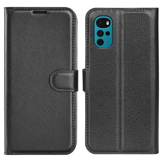 Motorola Moto G22 Hoesje, MobyDefend Kunstleren Wallet Book Case (Sluiting Voorkant), Zwart