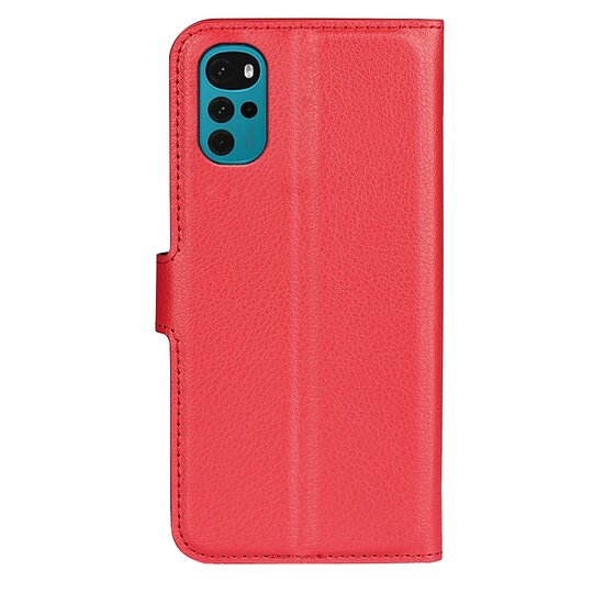 Motorola Moto G22 Hoesje, MobyDefend Kunstleren Wallet Book Case (Sluiting Voorkant), Rood