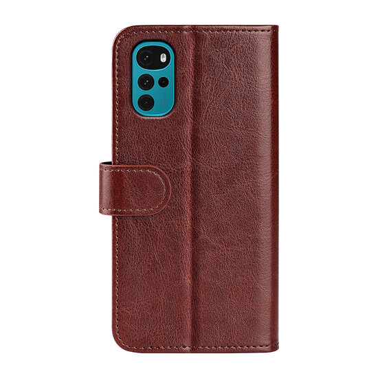 Motorola Moto G22 Hoesje, MobyDefend Wallet Book Case (Sluiting Achterkant), Bruin