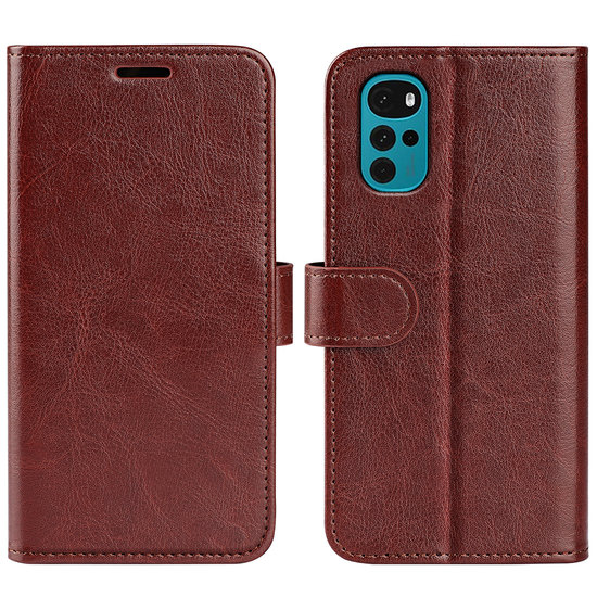 Motorola Moto G22 Hoesje - MobyDefend Wallet Book Case (Sluiting Achterkant) - Bruin
