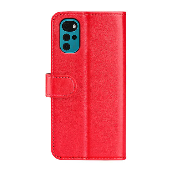 Motorola Moto G22 Hoesje, MobyDefend Wallet Book Case (Sluiting Achterkant), Rood