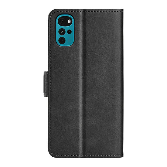 Motorola Moto G22 Hoesje - MobyDefend Luxe Wallet Book Case (Sluiting Zijkant) - Zwart