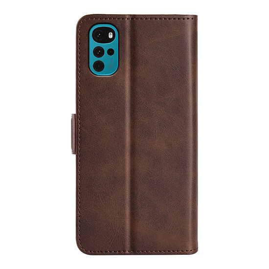 Motorola Moto G22 Hoesje - MobyDefend Luxe Wallet Book Case (Sluiting Zijkant) - Bruin