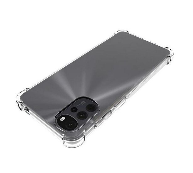 Motorola Moto G22 Hoesje - MobyDefend Transparante Shockproof TPU Backcover - Verstevigde Hoeken - Volledig Doorzichtig