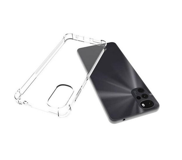 Motorola Moto G22 Hoesje - MobyDefend Transparante Shockproof TPU Backcover - Verstevigde Hoeken - Volledig Doorzichtig