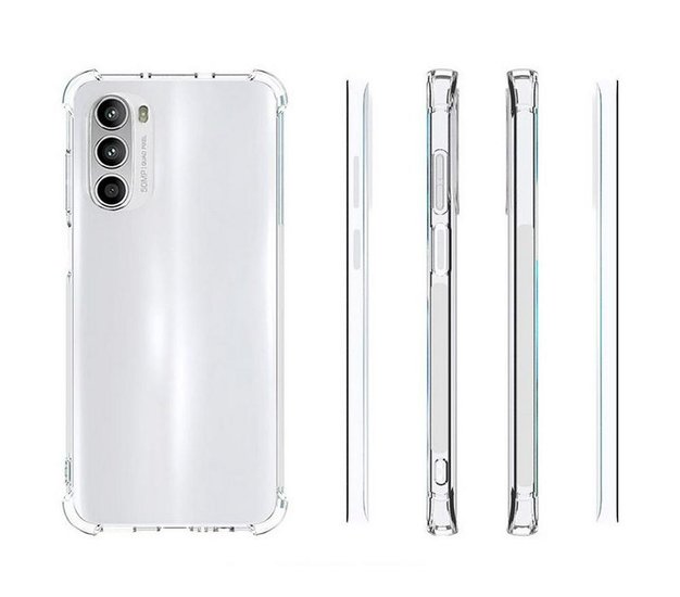 Motorola Moto G52 Hoesje, MobyDefend Transparante Shockproof TPU Gelcase, Verstevigde Hoeken, Volledig Doorzichtig