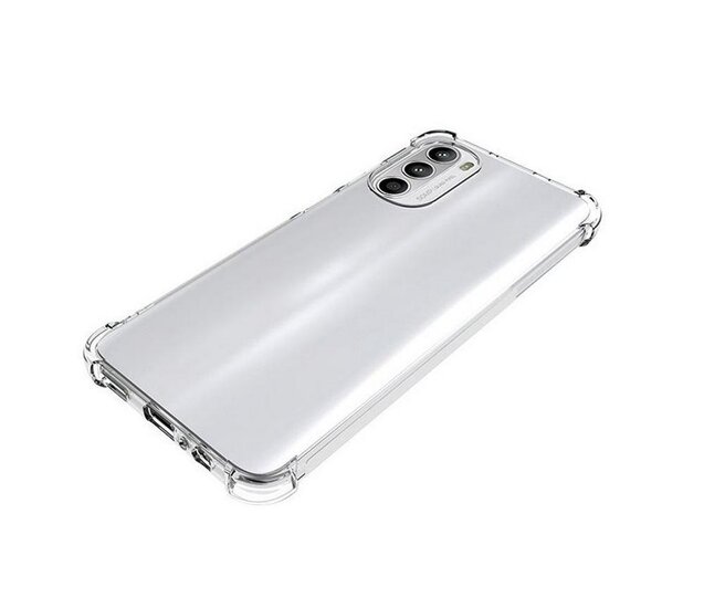 Motorola Moto G52 Hoesje - MobyDefend Transparante Shockproof TPU Backcover - Verstevigde Hoeken - Volledig Doorzichtig