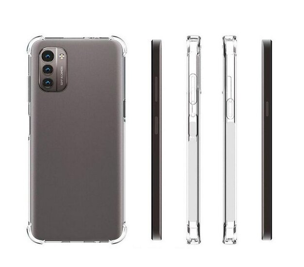 Nokia G11 / Nokia G21 Hoesje - MobyDefend Transparante Shockproof TPU Backcover - Verstevigde Hoeken - Volledig Doorzichtig