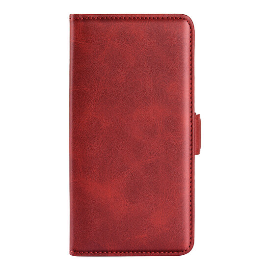 Oppo A76 / Oppo A96 Hoesje - MobyDefend Luxe Wallet Book Case (Sluiting Zijkant) - Rood