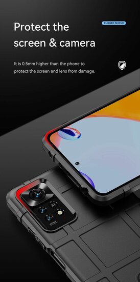 Xiaomi Redmi Note 11 Pro Hoesje - Mobydefend Rugged Shield TPU Backcover - Blauw