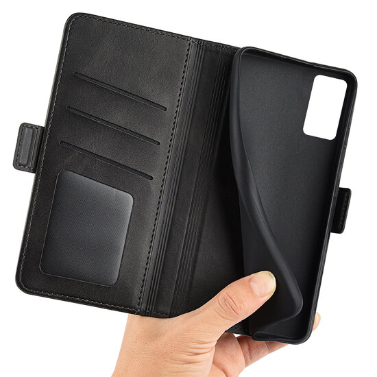 Xiaomi Redmi Note 11 Pro Hoesje, MobyDefend Luxe Wallet Book Case (Sluiting Zijkant), Zwart