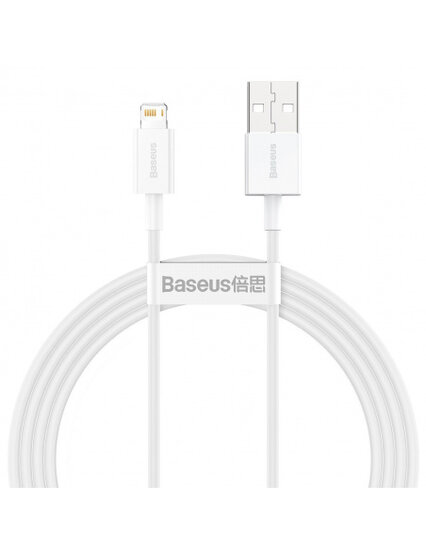 Baseus USB-A naar Lightning kabel, 1,5 Meter, Wit