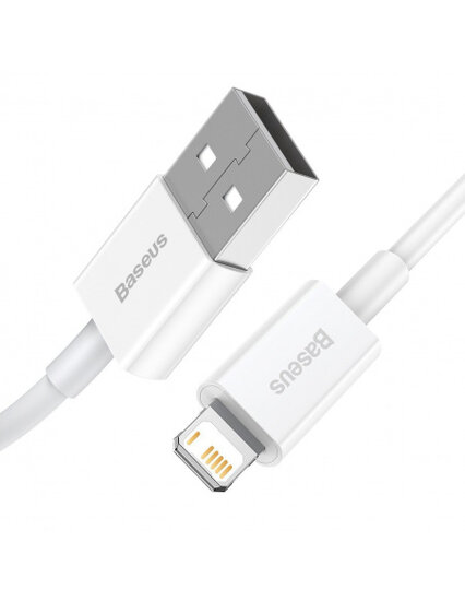 Baseus USB-A naar Lightning kabel, 1,5 Meter, Wit