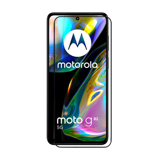 2-Pack Motorola Moto G82 Screenprotectors - MobyDefend Screensavers Met Zwarte Randen - Gehard Glas 