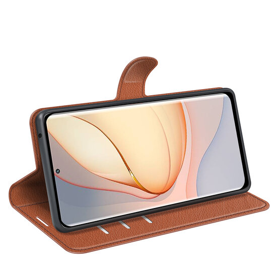 Sony Xperia 10 IV Hoesje - MobyDefend Kunstleren Wallet Book Case (Sluiting Voorkant) - Bruin