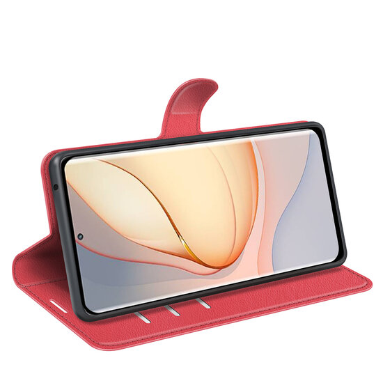 Sony Xperia 10 IV Hoesje - MobyDefend Kunstleren Wallet Book Case (Sluiting Voorkant) - Rood