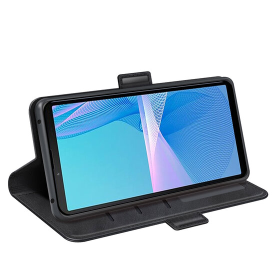 Sony Xperia 10 IV Hoesje - MobyDefend Luxe Wallet Book Case (Sluiting Zijkant) - Zwart