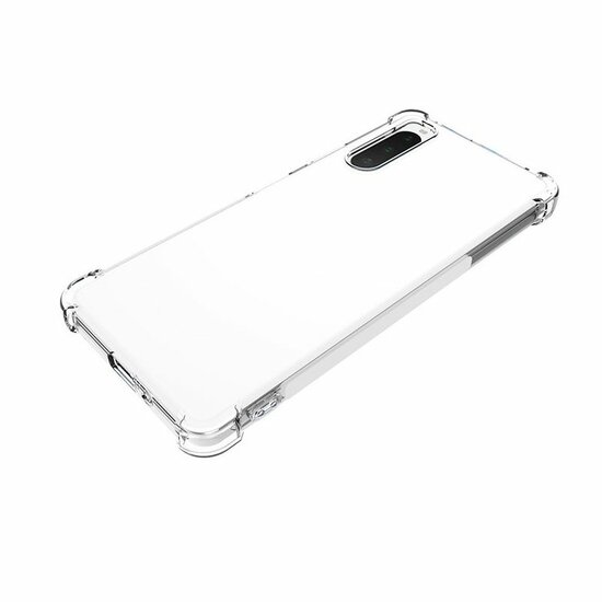 Sony Xperia 10 IV Hoesje, MobyDefend Transparante Shockproof TPU Gelcase, Verstevigde Hoeken, Volledig Doorzichtig