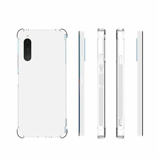 Sony Xperia 10 IV Hoesje - MobyDefend Transparante Shockproof TPU Backcover - Verstevigde Hoeken - Volledig Doorzichtig