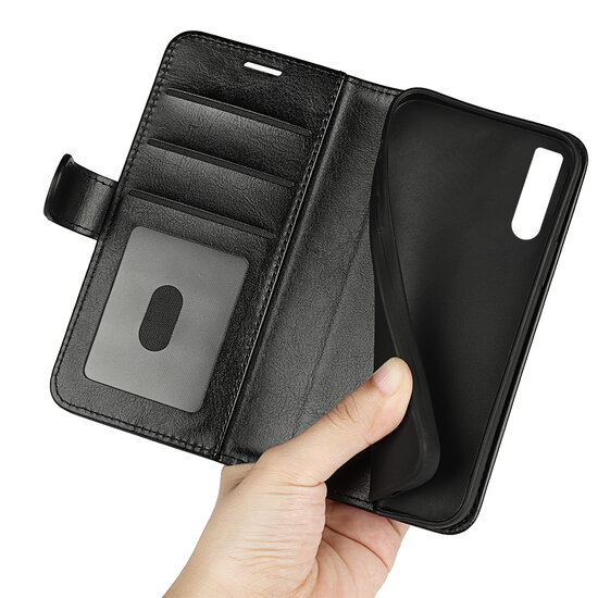 Sony Xperia 10 IV Hoesje - MobyDefend Wallet Book Case (Sluiting Achterkant) - Zwart
